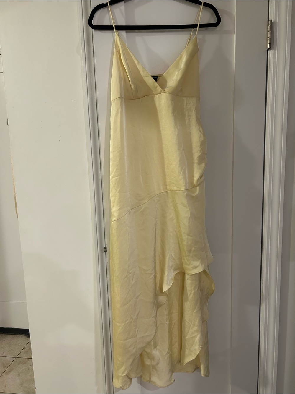 wild fable Pale Yellow High-Low Slip Dress